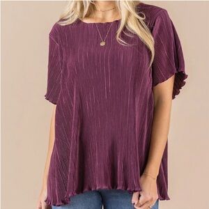 A&D Crystal pleated midi top